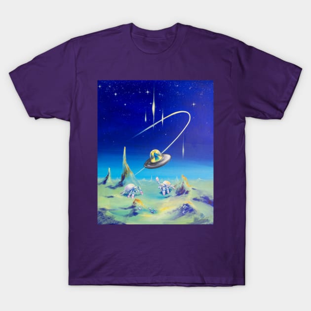 Zap Cat Flees Planet Nope T-Shirt by starwilliams